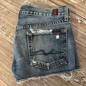 7 For All Mankind cutoff denim shorts